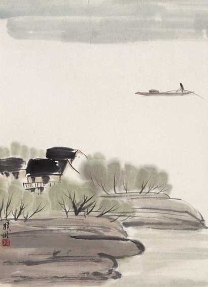 林曦明 山水 镜心